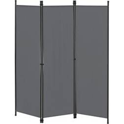[en.casa] Sichtschutz Dunkelgrau 3-teilig 150 x 171 cm Raumteiler 3Stk.